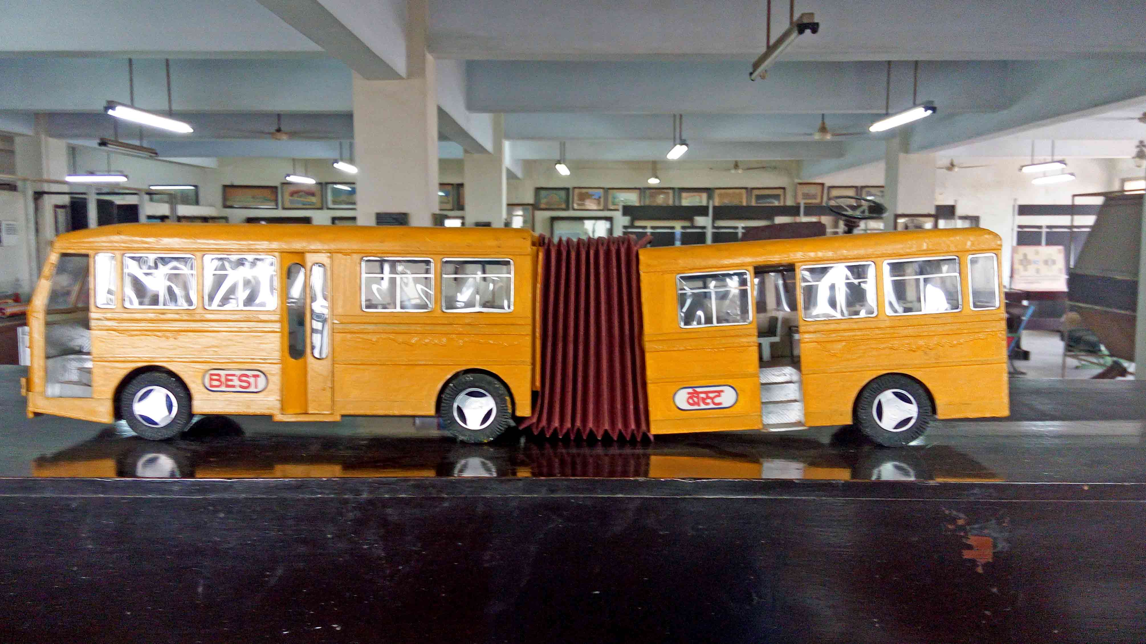 Miniature model of the BEST bus Miniature model of the BEST bus