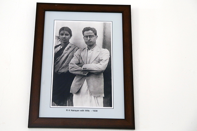 R.K. Narayan and Rajam Photograph of R.K. Narayan with his wife, Rajam