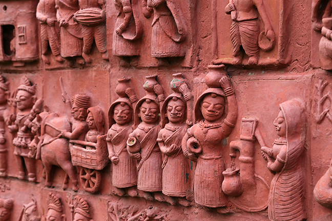 Detail of Terracotta Mural, Rajasthan Photograph of a terracotta mural at Indira Gandhi Rashtriya Manav Sangrahalaya