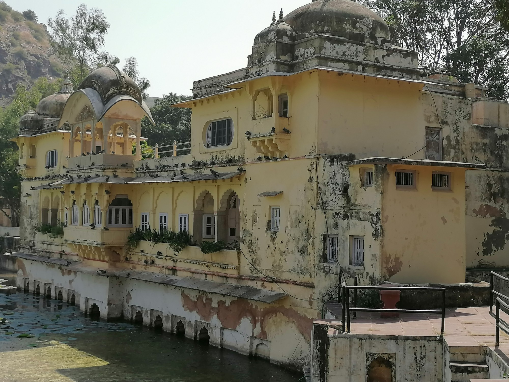 A late 18th century summer palace built by Rao Raja Vishnu Singh on the shores of a lotus lake. Sukh Mahal